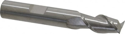 3/8", 3/4" LOC, 3/8" Shank Diam, 2-1/2" OAL, 2 Flute, Solid Carbide Square End Mill