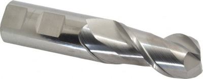 1", 2" LOC, 1" Shank Diam, 4-1/2" OAL, 2 Flute, Solid Carbide Square End Mill