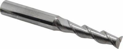5/16", 1-3/8" LOC, 3/8" Shank Diam, 3-1/8" OAL, 2 Flute, Solid Carbide Square End Mill