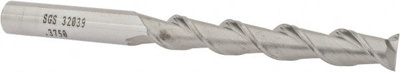 3/8", 2-1/2" LOC, 3/8" Shank Diam, 4-1/4" OAL, 2 Flute, Solid Carbide Square End Mill