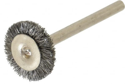 Wheel Brush: 5/8" Wheel Dia, Crimped