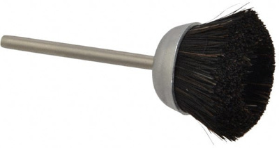 Cup Brush: 1" Dia, 0.012" Wire Dia, Straight
