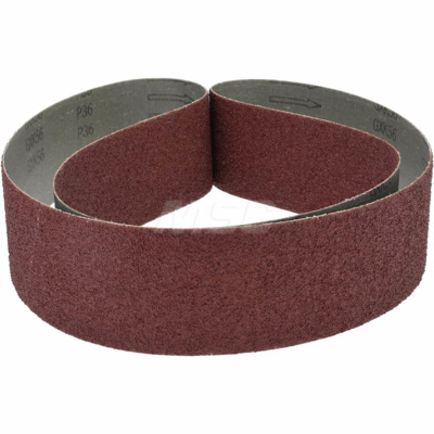 Abrasive Belt: 2-1/2" Wide, 60" Long, 36 Grit, Aluminum Oxide