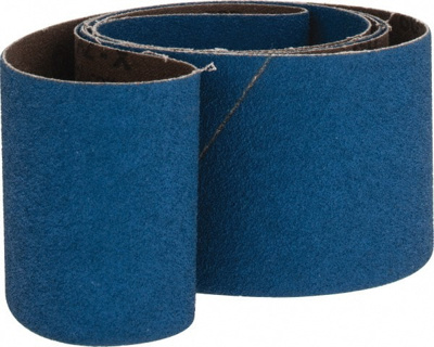 Abrasive Belt: 2-1/2" Wide, 60" Long, 60 Grit, Zirconia Alumina