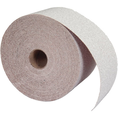 Adhesive Back Sanding Sheet: Aluminum Oxide, 320 Grit, 2-3/4" Wide, 45 yd Long