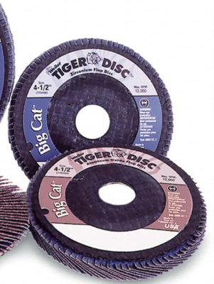 Flap Disc: 7/8" Hole, 60 Grit, Aluminum Oxide, Type 27