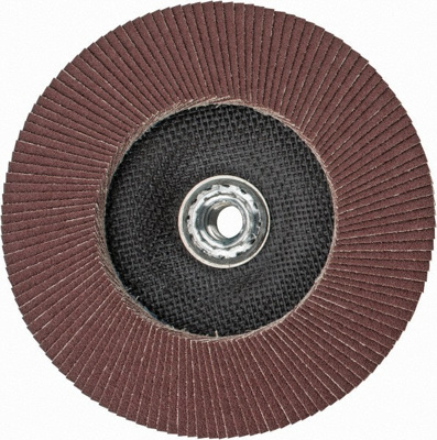 Flap Disc: 5/8-11 Hole, 60 Grit, Aluminum Oxide, Type 27