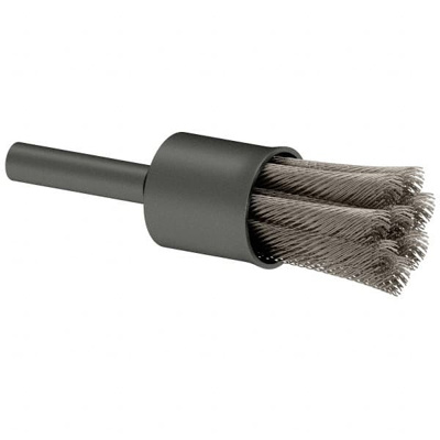 End Brushes: 1/2" Dia, Stainless Steel, Knotted Wire
