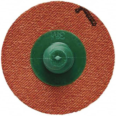 Quick-Change Disc: Roloc TR, 2" Disc Dia, 50 Grit, Aluminum Oxide, Coated
