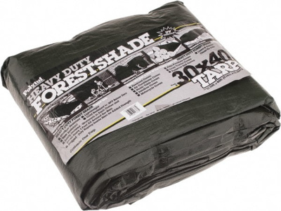 Tarp/Dust Cover: Green, Polyethylene, 40' Long x 30' Wide, 9 to 10 mil