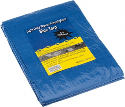 Tarp/Dust Cover: Blue, Rectangle, Polyethylene, 20' Long x 16' Wide