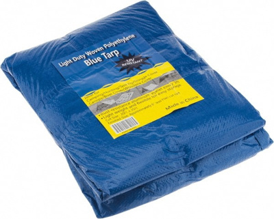 Tarp/Dust Cover: Blue, Rectangle, Polyethylene, 25' Long x 20' Wide
