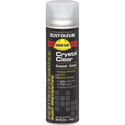 Rustproof Enamel Spray Paint: Crystal Clear, Gloss, 15 oz