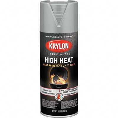 High Heat Spray Paint: Aluminum, Satin, 12 oz