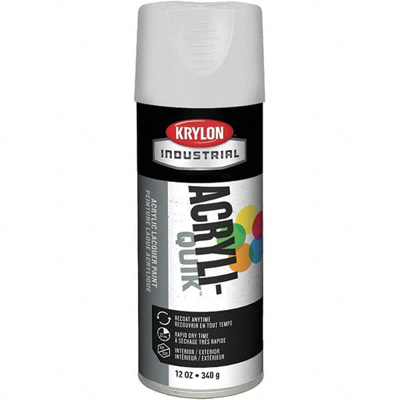 Lacquer Spray Paint: White, Semi-Gloss, 16 oz