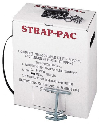 3,000 Foot Long x 1/2 Inch Wide x 0.015 Inch Thick, Economy Polyproylene Strapping Kit