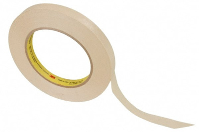 Masking Tape: 12 mm Wide, 60 yd Long, 6.3 mil Thick, Tan