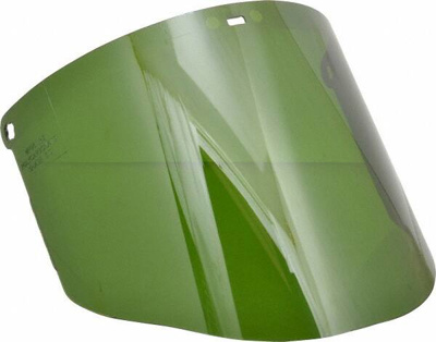 Face Shield Windows & Screens: Face Shield Window, Green, 3, 9" High, 0.08" Thick