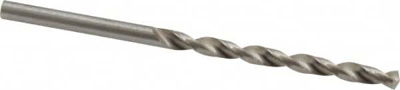 Jobber Length Drill Bit: 0.159" Dia, 140 &deg;, High Speed Steel