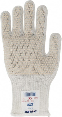 Cut, Puncture & Abrasive-Resistant Gloves: Size S, ANSI Cut A4, ANSI Puncture 1, Rubber, Dyneema