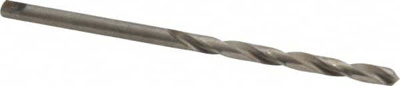 Jobber Length Drill Bit: 0.1285" Dia, 118 &deg;, High Speed Steel