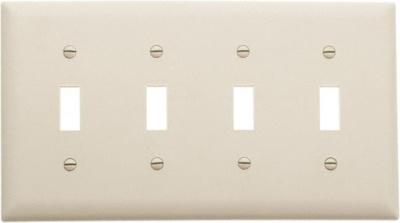 4 Gang, 4-1/2 Inch Long x 8-3/8 Inch Wide, Standard Switch Plate