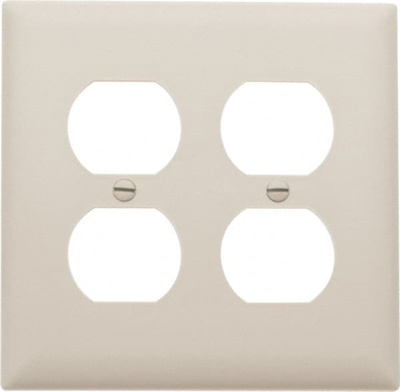 2 Gang, 4-11/16 Inch Long x 2-15/16 Inch Wide, Standard Outlet Wall Plate