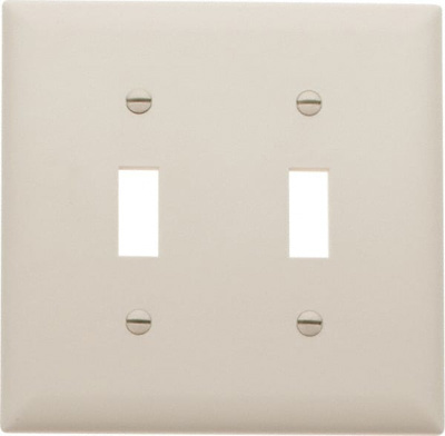 2 Gang, 4-3/4 Inch Long x 4-11/16 Inch Wide, Standard Switch Plate
