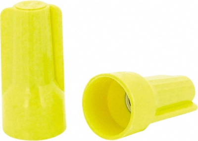 Standard Twist-On Wire Connector: Yellow, Flame-Retardant, 3 AWG