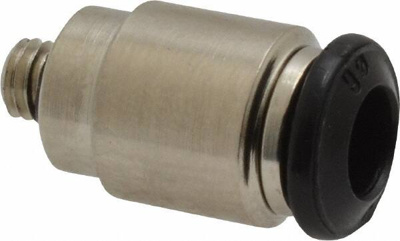 Push-To-Connect Tube to Metric Thread Tube Fitting: Male with Internal Hex, Straight, M5 Thread