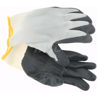 General Purpose Work Gloves: X-Large, Nitrile Coated, Nylon