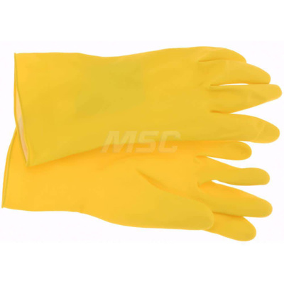 Chemical Resistant Gloves: Large, 21 mil Thick, Latex
