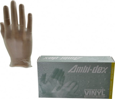 Disposable Gloves: Size Small, 5 mil, Synthetic Polymer-Coated, Vinyl