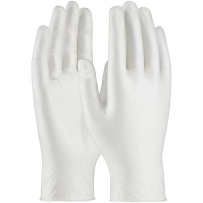 Disposable Gloves: Size X-Large, 5 mil, Synthetic Polymer-Coated, Vinyl