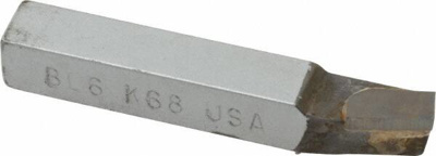 Single Point Tool Bit: 3/8'' Shank Width, 3/8'' Shank Height, K68 Solid Carbide Tipped, LH, BL, Lead