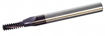 Helical Flute Thread Mill: #1-8, Internal, 4 Flute, 5/8" Shank Dia, Solid Carbide
