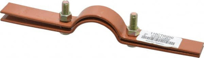 Adjustable Clevis Hanger: 2" Pipe, 3/8" Rod, Carbon Steel, Copper-Plated