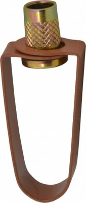 Emlok Swivel Ring Hanger: 1/2" Pipe, 3/8" Rod, Carbon Steel, Copper-Plated