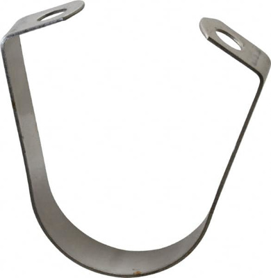 Adjustable Band Hanger: 1-1/2" Pipe, 3/8" Rod, 304 Stainless Steel