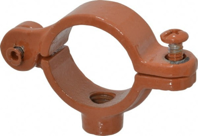 Split Ring Hanger: 1" Pipe, 3/8" Rod, Malleable Iron, Epoxy Coated