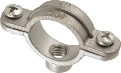 Split Ring Hanger: 3/4" Pipe, 3/8" Rod, 304 Stainless Steel