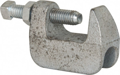Wide & Top Jaw Clamp: 1-1/4" Flange Thickness, 2" Flange Width, 3/8" Rod