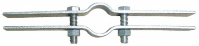 Riser Clamp: 1-1/4" Pipe, Carbon Steel, Blue & Silver