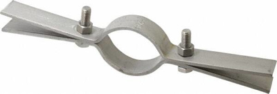 Riser Clamp: 2" Pipe, 2-1/8" Tube, Stainless Steel