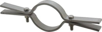 Riser Clamp: 3" Pipe, 3-1/8" Tube, Stainless Steel