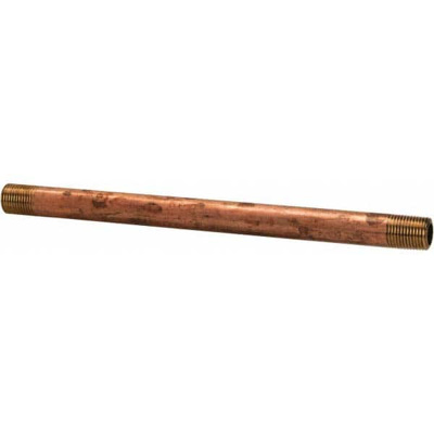 Brass Pipe Nipple: Threaded on Both Ends, 5-1/2" OAL, 1/8" NPT