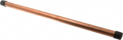 Brass Pipe Nipple: Threaded on Both Ends, 18" OAL, 1/2" NPT