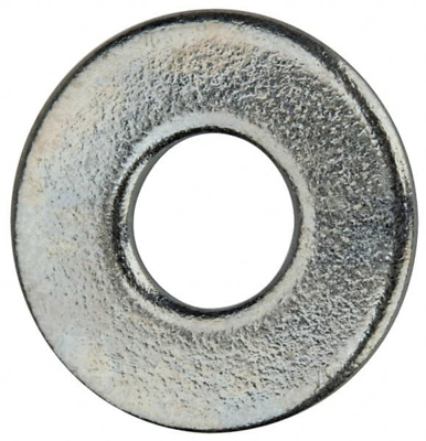 6" Screw SAE Flat Washer: Steel, Zinc-Plated