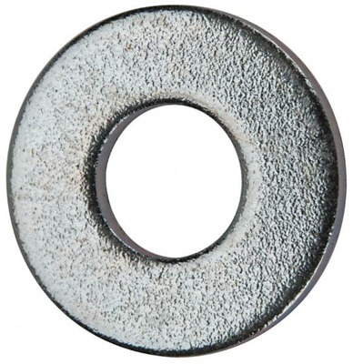 10" Screw SAE Flat Washer: Steel, Zinc-Plated