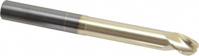 Ball End Mill: 0.625" Dia, 0.75" LOC, 3 Flute, Solid Carbide
